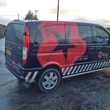 Photo of vehicle with graphics